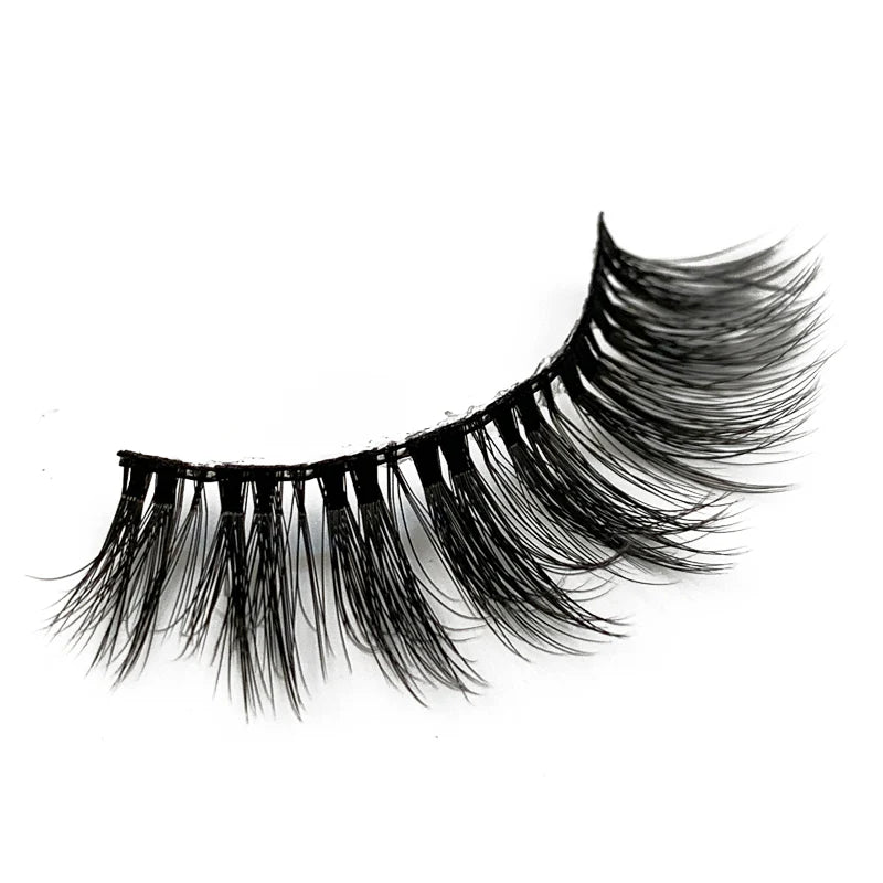 Natural 3D Faux Mink Lashes Colorful Package with Lash Brush V11