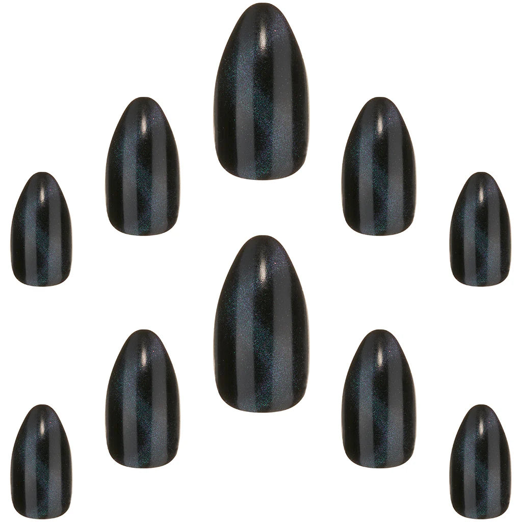 Cat Eye Effect False Nails Stiletto Medium Length - Eclipse