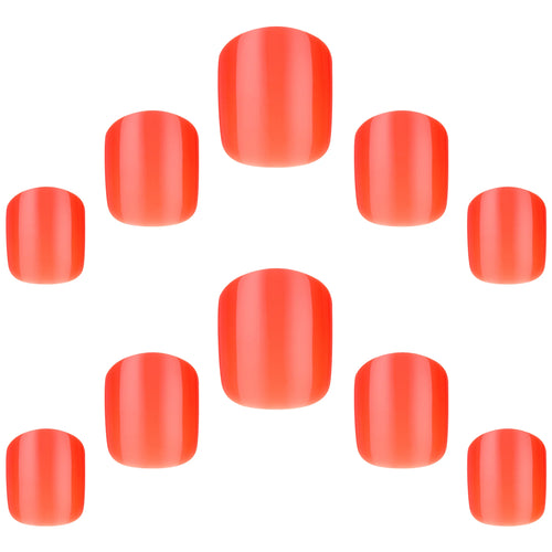 False Nails Squoval Short Length - Grapefruit Slice