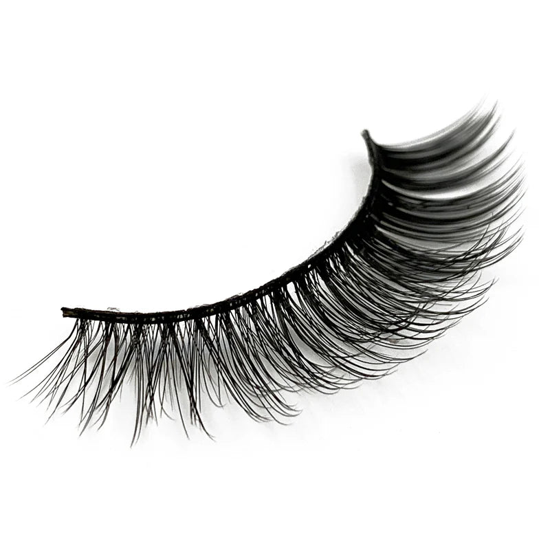 Natural 3D Faux Mink Lashes Colorful Package with Lash Brush V12