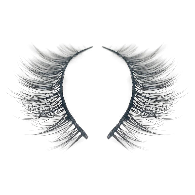 Natural 3D Faux Mink Lashes Colorful Package with Lash Brush V04