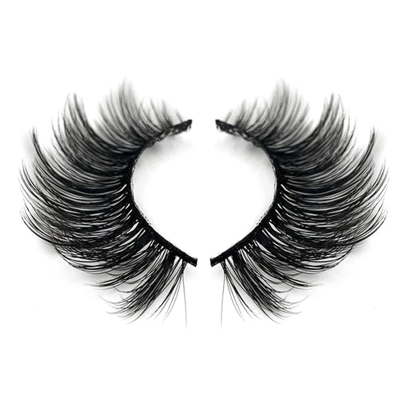 Natural 3D Faux Mink Lashes Colorful Package with Lash Brush V02