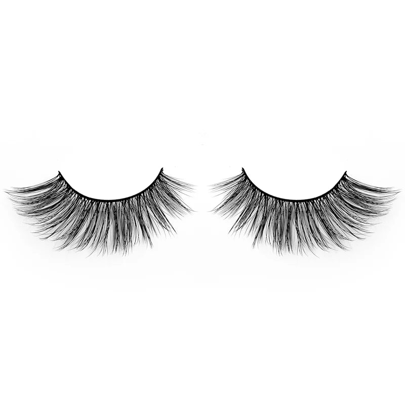 Natural 3D Faux Mink Lashes Colorful Package with Lash Brush V08