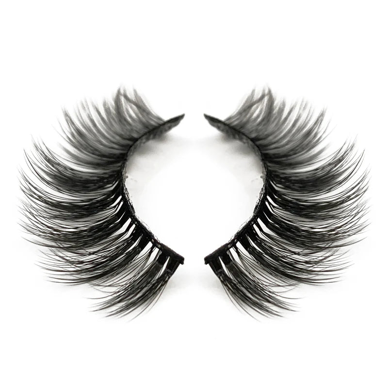 Natural 3D Faux Mink Lashes Colorful Package with Lash Brush V11