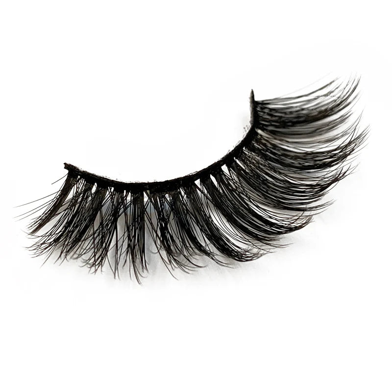 Natural 3D Faux Mink Lashes Colorful Package with Lash Brush V06