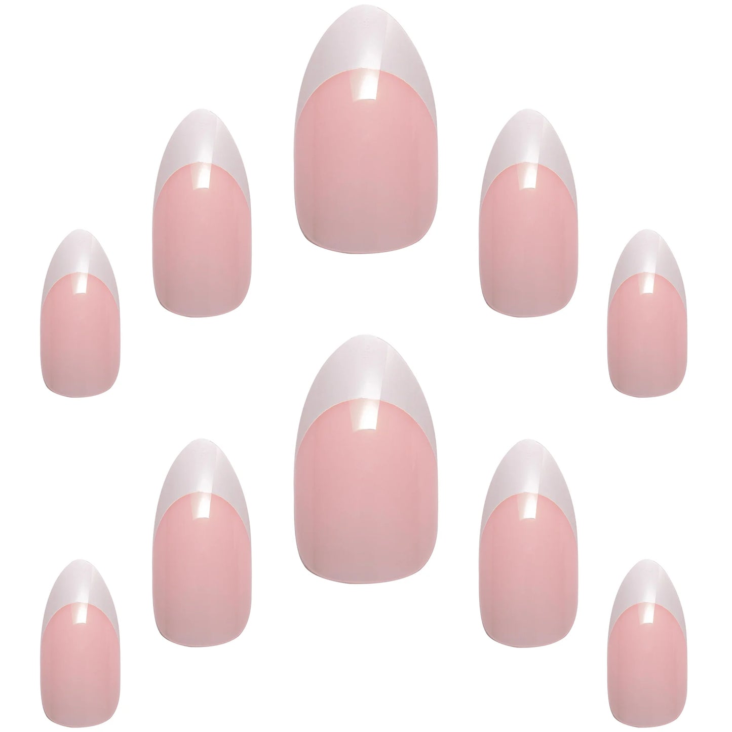 False Nails Stiletto Short Length - French 122