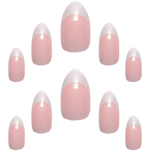 False Nails Stiletto Short Length - French 122