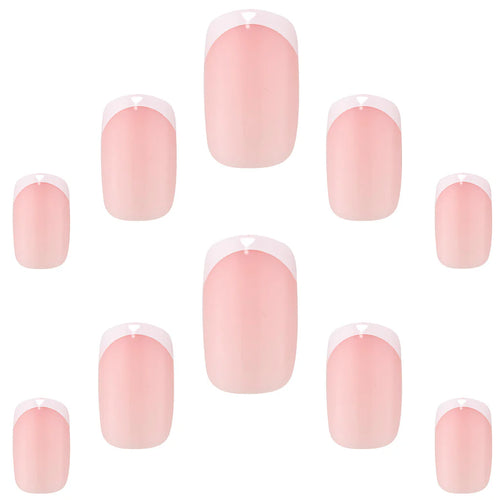 False Nails Square Medium Length - French 160