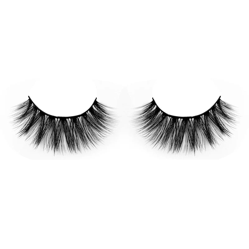 Natural 3D Faux Mink Lashes Colorful Package with Lash Brush V15