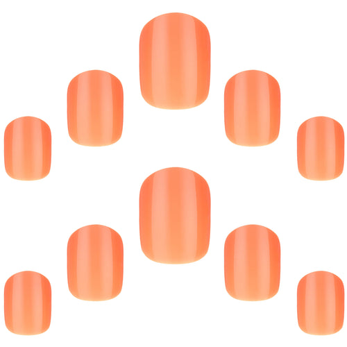 False Nails Squoval Short Length - Apricot Crush