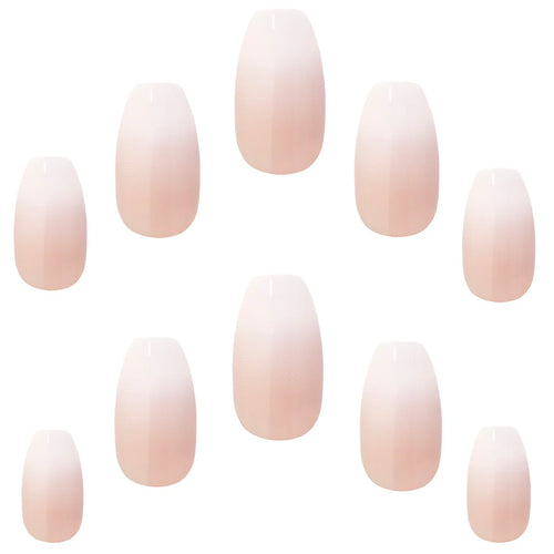 False Nails Squoval Short Length - French 114