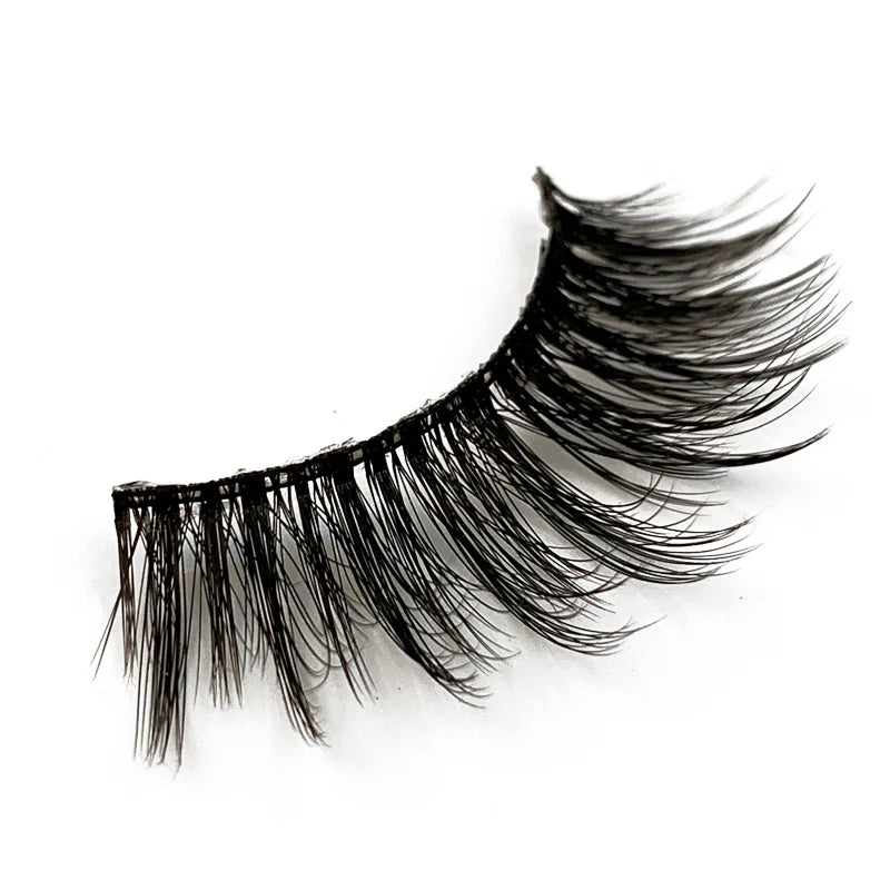 Natural 3D Faux Mink Lashes Colorful Package with Lash Brush V09