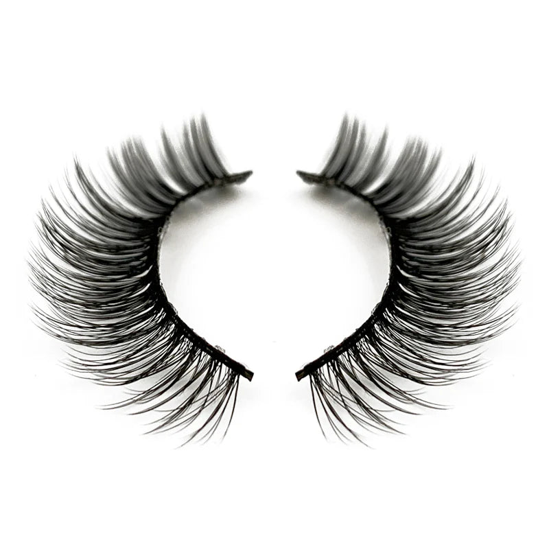Natural 3D Faux Mink Lashes Colorful Package with Lash Brush V12