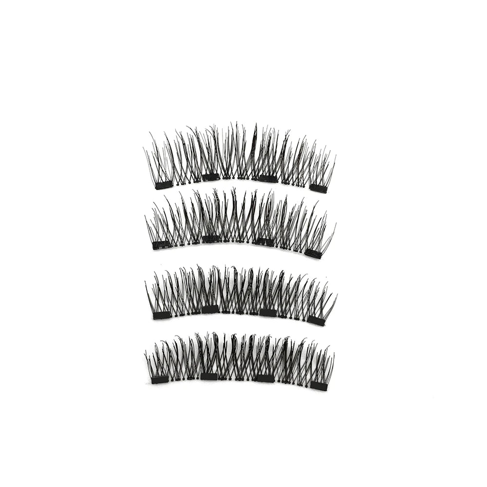 4 Magnets 3D Magnetic False Eyelashes With  Lash Applicator Tool 24P-4