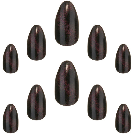 Cat Eye Effect False Nails Stiletto Medium Length - Stardust