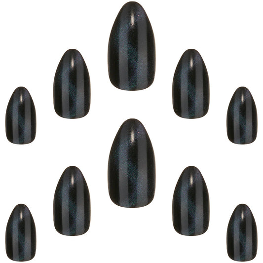 Cat Eye Effect False Nails Stiletto Medium Length - Eclipse