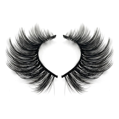 Natural 3D Faux Mink Lashes Colorful Package with Lash Brush V02