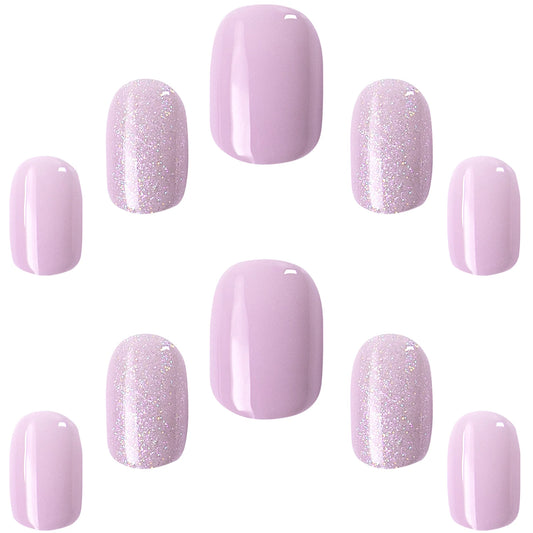 False Nails Squoval Short Length - Lavender Spritz