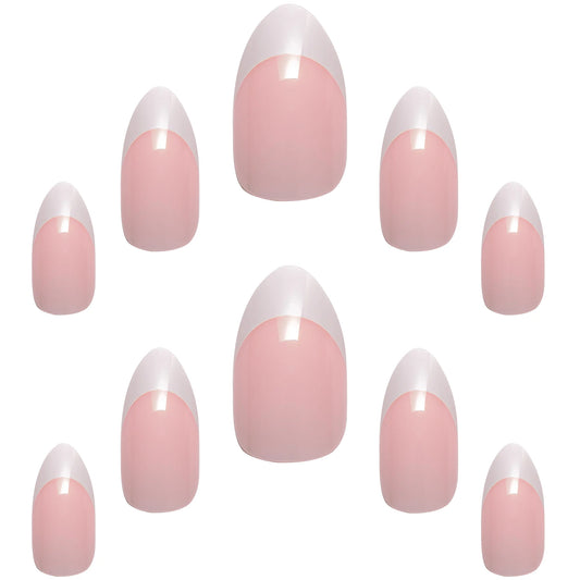 False Nails Stiletto Short Length - French 122