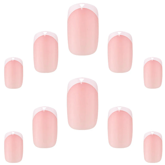 False Nails Square Medium Length - French 160