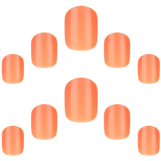 False Nails Squoval Short Length - Apricot Crush