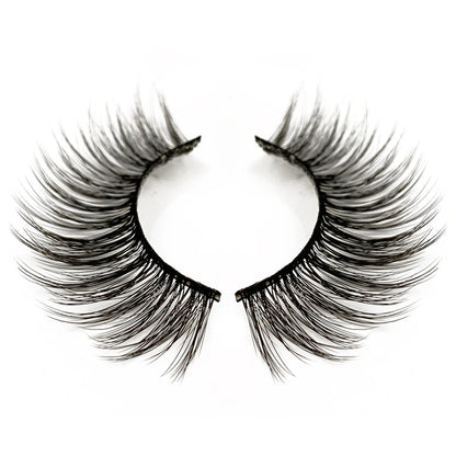 Natural 3D Faux Mink Lashes Colorful Package with Lash Brush V08