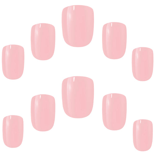 False Nails Square Short Length - Ballerina Pink