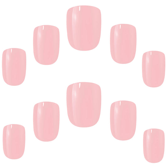 False Nails Square Short Length - Ballerina Pink