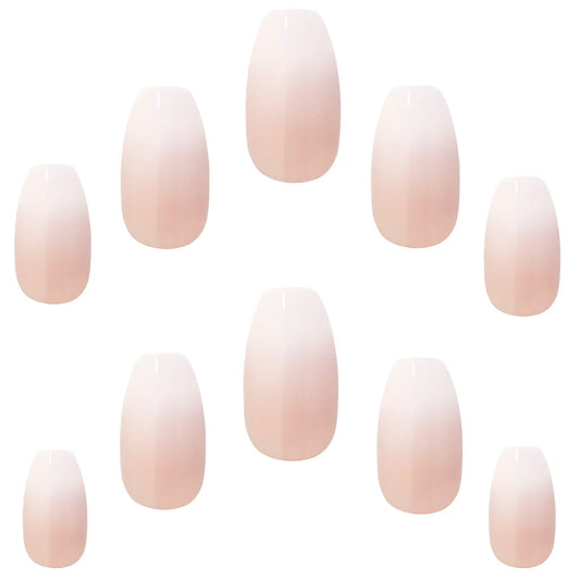 False Nails Squoval Short Length - French 114