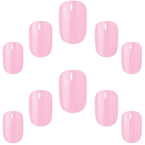 False Nails Squoval Short Length - Perfect Pink